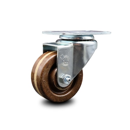 3 Inch High Temp Phenolic Wheel Swivel Top Plate Caster